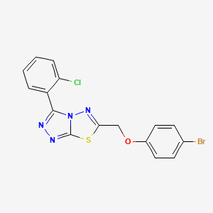 molecular formula C16H10BrClN4OS B4845745 6-[(4-bromophenoxy)methyl]-3-(2-chlorophenyl)[1,2,4]triazolo[3,4-b][1,3,4]thiadiazole 