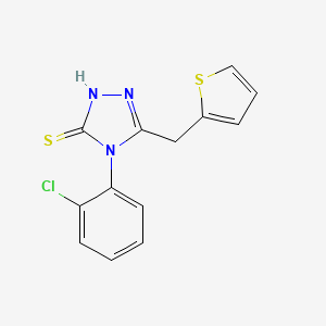 molecular formula C13H10ClN3S2 B4845759 4-(2-chlorophenyl)-5-(2-thienylmethyl)-4H-1,2,4-triazole-3-thiol 