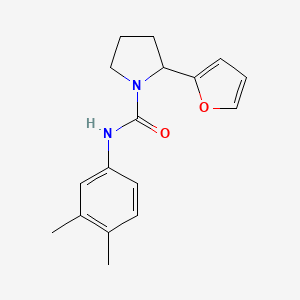molecular formula C17H20N2O2 B4845766 N-(3,4-dimethylphenyl)-2-(2-furyl)-1-pyrrolidinecarboxamide 
