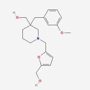 molecular formula C20H27NO4 B4845778 [1-{[5-(hydroxymethyl)-2-furyl]methyl}-3-(3-methoxybenzyl)-3-piperidinyl]methanol 