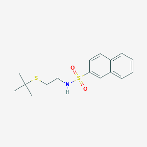 molecular formula C16H21NO2S2 B4845797 N-[2-(tert-butylthio)ethyl]-2-naphthalenesulfonamide 