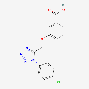 molecular formula C15H11ClN4O3 B4845863 3-{[1-(4-chlorophenyl)-1H-tetrazol-5-yl]methoxy}benzoic acid 