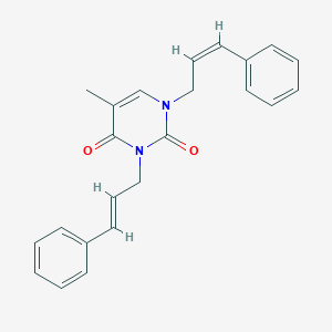 molecular formula C23H22N2O2 B4845886 5-methyl-1,3-bis(3-phenyl-2-propen-1-yl)-2,4(1H,3H)-pyrimidinedione 