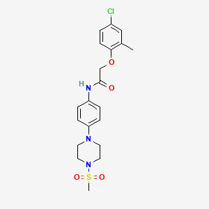 molecular formula C20H24ClN3O4S B4845912 2-(4-chloro-2-methylphenoxy)-N-{4-[4-(methylsulfonyl)-1-piperazinyl]phenyl}acetamide 