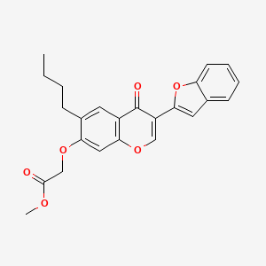 molecular formula C24H22O6 B4845921 methyl {[3-(1-benzofuran-2-yl)-6-butyl-4-oxo-4H-chromen-7-yl]oxy}acetate 