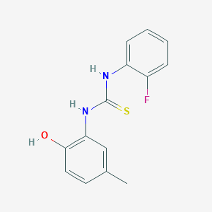 molecular formula C14H13FN2OS B4845940 N-(2-fluorophenyl)-N'-(2-hydroxy-5-methylphenyl)thiourea 