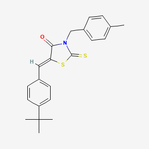 molecular formula C22H23NOS2 B4845943 5-(4-tert-butylbenzylidene)-3-(4-methylbenzyl)-2-thioxo-1,3-thiazolidin-4-one 