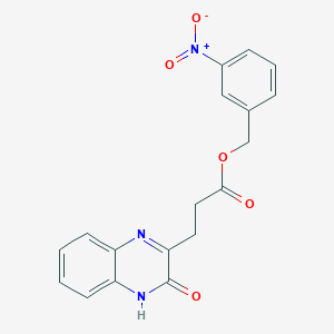 molecular formula C18H15N3O5 B4845951 3-nitrobenzyl 3-(3-hydroxy-2-quinoxalinyl)propanoate 
