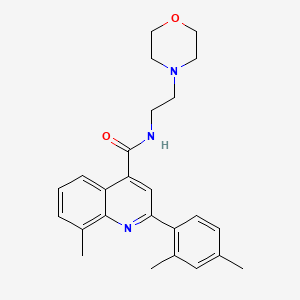 molecular formula C25H29N3O2 B4845985 2-(2,4-dimethylphenyl)-8-methyl-N-[2-(4-morpholinyl)ethyl]-4-quinolinecarboxamide 