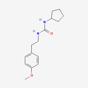 molecular formula C15H22N2O2 B4845990 N-cyclopentyl-N'-[2-(4-methoxyphenyl)ethyl]urea 