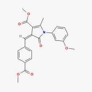 molecular formula C23H21NO6 B4845991 methyl 4-[4-(methoxycarbonyl)benzylidene]-1-(3-methoxyphenyl)-2-methyl-5-oxo-4,5-dihydro-1H-pyrrole-3-carboxylate 