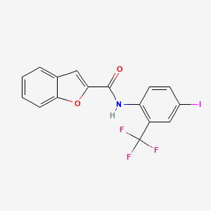 molecular formula C16H9F3INO2 B4846006 N-[4-iodo-2-(trifluoromethyl)phenyl]-1-benzofuran-2-carboxamide 