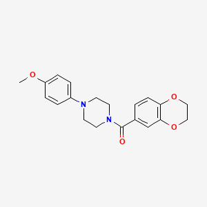 molecular formula C20H22N2O4 B4846030 1-(2,3-dihydro-1,4-benzodioxin-6-ylcarbonyl)-4-(4-methoxyphenyl)piperazine 