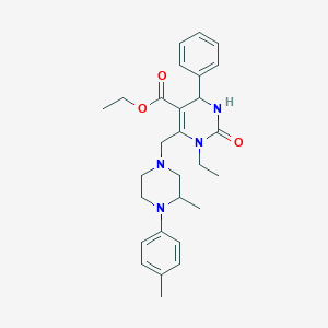 molecular formula C28H36N4O3 B4846035 ethyl 1-ethyl-6-{[3-methyl-4-(4-methylphenyl)-1-piperazinyl]methyl}-2-oxo-4-phenyl-1,2,3,4-tetrahydro-5-pyrimidinecarboxylate 