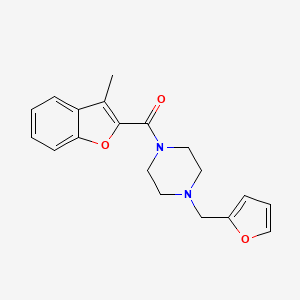 molecular formula C19H20N2O3 B4846059 1-(2-furylmethyl)-4-[(3-methyl-1-benzofuran-2-yl)carbonyl]piperazine 