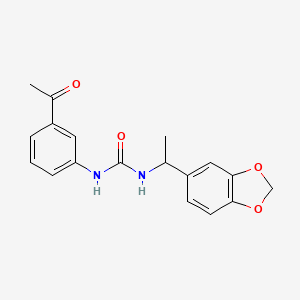 molecular formula C18H18N2O4 B4846066 N-(3-acetylphenyl)-N'-[1-(1,3-benzodioxol-5-yl)ethyl]urea 