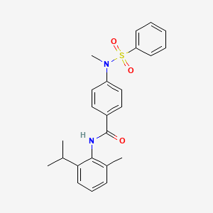 molecular formula C24H26N2O3S B4846091 N-(2-isopropyl-6-methylphenyl)-4-[methyl(phenylsulfonyl)amino]benzamide 