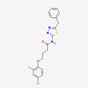molecular formula C20H20ClN3O2S B4846114 N-(5-benzyl-1,3,4-thiadiazol-2-yl)-4-(4-chloro-2-methylphenoxy)butanamide 