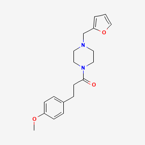 molecular formula C19H24N2O3 B4846155 1-(2-furylmethyl)-4-[3-(4-methoxyphenyl)propanoyl]piperazine 