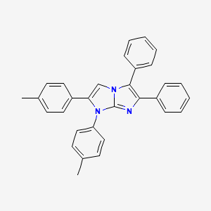 molecular formula C31H25N3 B4846159 1,2-bis(4-methylphenyl)-5,6-diphenyl-1H-imidazo[1,2-a]imidazole 