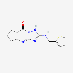 molecular formula C13H13N5OS B4846165 2-[(2-thienylmethyl)amino]-4,5,6,7-tetrahydro-8H-cyclopenta[d][1,2,4]triazolo[1,5-a]pyrimidin-8-one 
