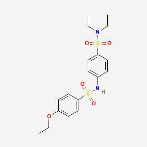 molecular formula C18H24N2O5S2 B4846188 N-{4-[(diethylamino)sulfonyl]phenyl}-4-ethoxybenzenesulfonamide 
