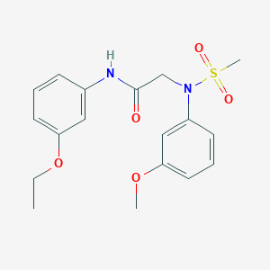 molecular formula C18H22N2O5S B4846193 N~1~-(3-ethoxyphenyl)-N~2~-(3-methoxyphenyl)-N~2~-(methylsulfonyl)glycinamide 