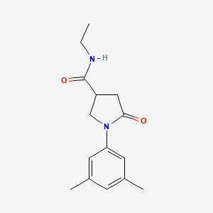molecular formula C15H20N2O2 B4846204 1-(3,5-dimethylphenyl)-N-ethyl-5-oxo-3-pyrrolidinecarboxamide 