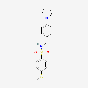 molecular formula C18H22N2O2S2 B4846211 4-(methylthio)-N-[4-(1-pyrrolidinyl)benzyl]benzenesulfonamide 