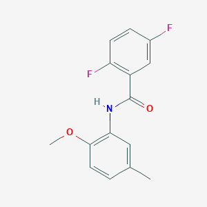 molecular formula C15H13F2NO2 B4846216 2,5-difluoro-N-(2-methoxy-5-methylphenyl)benzamide 