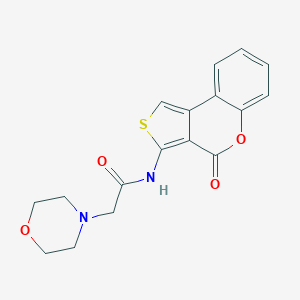 2-morpholino-N-(4-oxo-4H-thieno[3,4-c]chromen-3-yl)acetamide