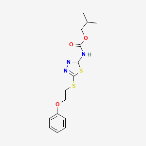 molecular formula C15H19N3O3S2 B4846243 isobutyl {5-[(2-phenoxyethyl)thio]-1,3,4-thiadiazol-2-yl}carbamate 