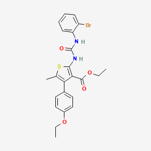 molecular formula C23H23BrN2O4S B4846251 ethyl 2-({[(2-bromophenyl)amino]carbonyl}amino)-4-(4-ethoxyphenyl)-5-methyl-3-thiophenecarboxylate 