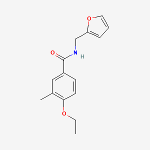 molecular formula C15H17NO3 B4846271 4-ethoxy-N-(2-furylmethyl)-3-methylbenzamide 