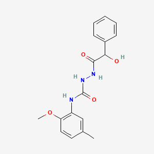 molecular formula C17H19N3O4 B4846295 2-[hydroxy(phenyl)acetyl]-N-(2-methoxy-5-methylphenyl)hydrazinecarboxamide 