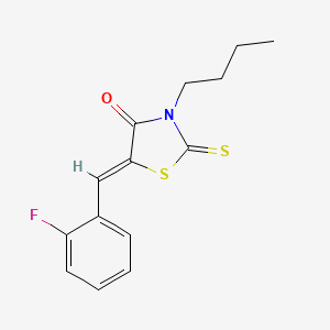 3-butyl-5-(2-fluorobenzylidene)-2-thioxo-1,3-thiazolidin-4-one