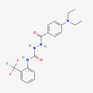 2-[4-(diethylamino)benzoyl]-N-[2-(trifluoromethyl)phenyl]hydrazinecarboxamide