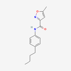 molecular formula C15H18N2O2 B4846315 N-(4-butylphenyl)-5-methyl-3-isoxazolecarboxamide 