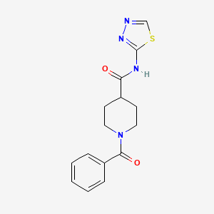 1-benzoyl-N-1,3,4-thiadiazol-2-yl-4-piperidinecarboxamide