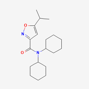 molecular formula C19H30N2O2 B4846359 N,N-dicyclohexyl-5-isopropyl-3-isoxazolecarboxamide 