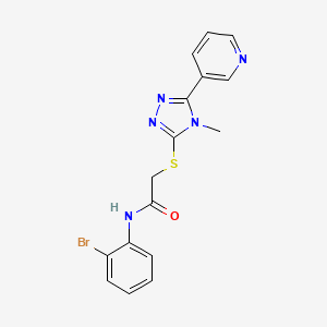 molecular formula C16H14BrN5OS B4846366 N-(2-bromophenyl)-2-{[4-methyl-5-(3-pyridinyl)-4H-1,2,4-triazol-3-yl]thio}acetamide 