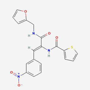 molecular formula C19H15N3O5S B4846373 N-[1-{[(2-furylmethyl)amino]carbonyl}-2-(3-nitrophenyl)vinyl]-2-thiophenecarboxamide 