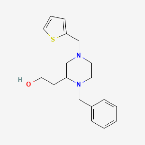 molecular formula C18H24N2OS B4846379 2-[1-benzyl-4-(2-thienylmethyl)-2-piperazinyl]ethanol 