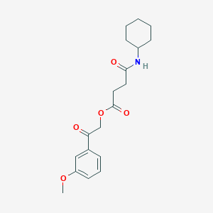 2-(3-methoxyphenyl)-2-oxoethyl 4-(cyclohexylamino)-4-oxobutanoate
