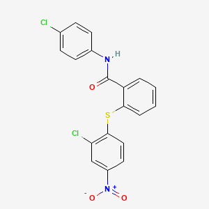 molecular formula C19H12Cl2N2O3S B4846420 2-[(2-chloro-4-nitrophenyl)thio]-N-(4-chlorophenyl)benzamide CAS No. 693823-11-9