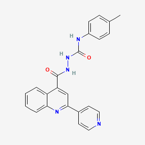 molecular formula C23H19N5O2 B4846463 N-(4-methylphenyl)-2-{[2-(4-pyridinyl)-4-quinolinyl]carbonyl}hydrazinecarboxamide 