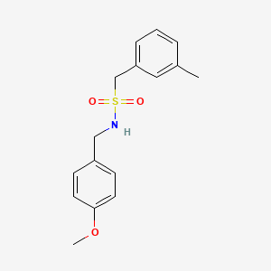molecular formula C16H19NO3S B4846479 N-(4-methoxybenzyl)-1-(3-methylphenyl)methanesulfonamide 