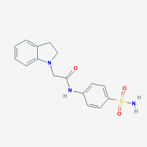 molecular formula C16H17N3O3S B484648 2-(2,3-dihydroindol-1-yl)-N-(4-sulfamoylphenyl)acetamide CAS No. 727360-07-8