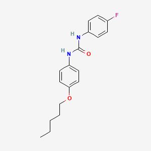 molecular formula C18H21FN2O2 B4846486 N-(4-fluorophenyl)-N'-[4-(pentyloxy)phenyl]urea 