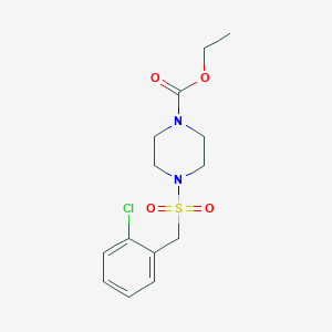 molecular formula C14H19ClN2O4S B4846490 ethyl 4-[(2-chlorobenzyl)sulfonyl]-1-piperazinecarboxylate 
